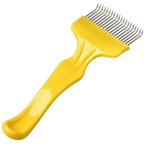 Stainless Steel Beekeeping Fork, 21 Teeth with Handle, Honey Harvesting and Beehive Care Tool Wax Scraper for Spokes Durable Beekeeper Accessory