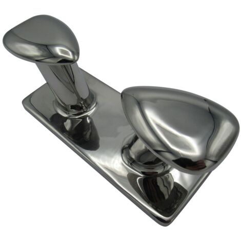 Stainless Steel Boat Cleat Bollard Double Horn 160MM (7 Inch Marine Rope Tie Down Deck Mooring)