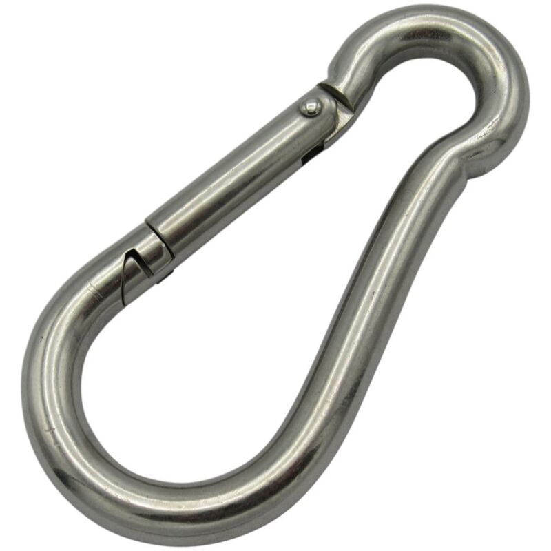 Securefix Direct - Stainless Steel Carbine Snap Hook 10MM (Marine Gate Rope Karabina)