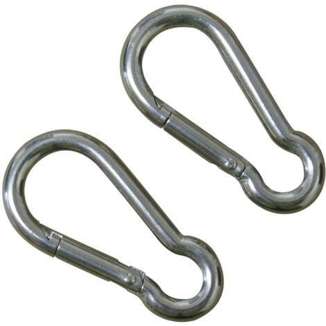 10MM Zinc Plated Carbine Hook With Eyelet - Marine Snap Gate Rope
