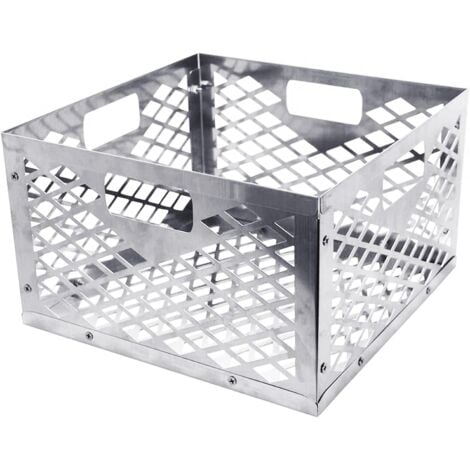 MEMKEY Stainless Steel Charcoal Basket, Large Charcoal Basket, Fuel Basket, Charcoal Basket, Outdoor Camping Accessories