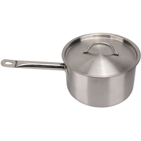 Stainless Steel Composite Bottom Cooking Pot Single Handle Saucepan with Lid Kitchen Cookware