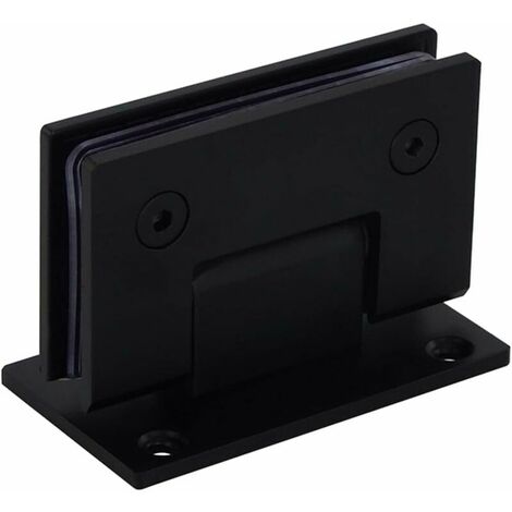 Stainless Steel co.ukameless Glass Black Door Hinge 90 Degrees Of Bathroom Clamp Bathroom Folding Glass Clip Package Mail hilarity (Color : SS 90)