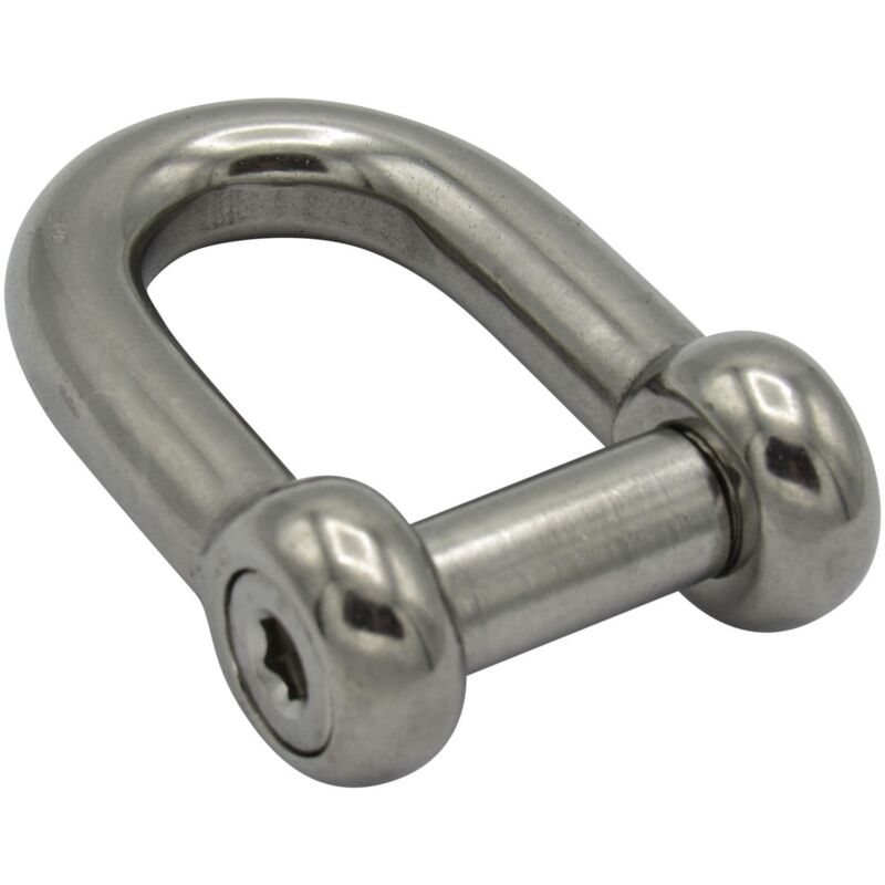 Securefix Direct - Stainless Steel d Shackle with Allen Screw Head 8MM (Dee Rigging Flush Marine)