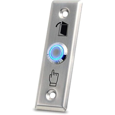 Stainless Steel Door Exit Button with LED Illumination for Home Access Lock System (30 x 90mm)