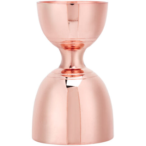 Stainless Steel Double Head Cocktail Jigger Mixer Bartending Tool for Home Bar Party AccessoryRose Gold