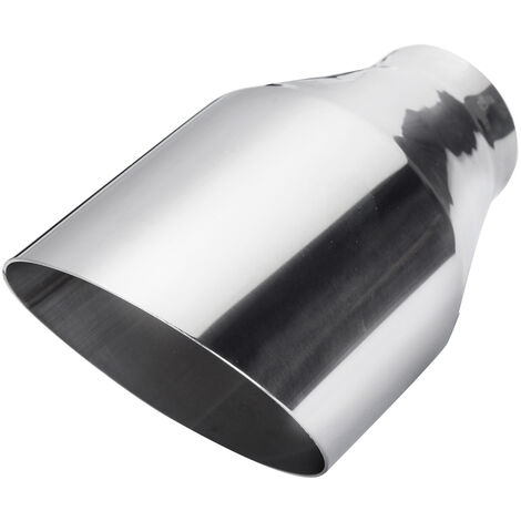 INSMA Stainless Steel Exhaust Tip Round Slant 2.25'' Inelt 4'' Outlet LBTN
