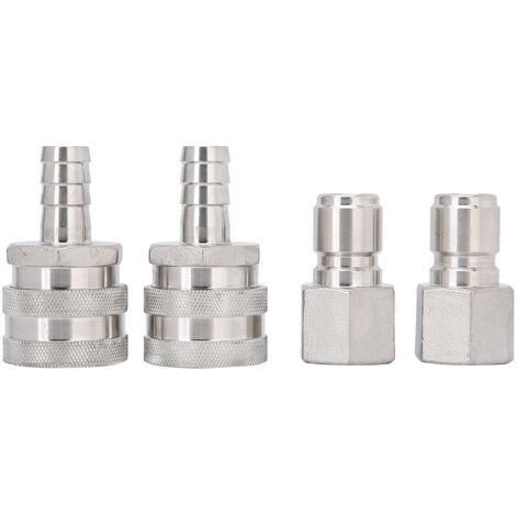 Stainless Steel G1/2in Thread Quick Connector Beer Barrel Connector Adapter Home Brew Fitting