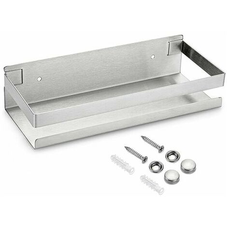 Stainless Steel Hanging Shower Shelf Wall Mounted Kitchen Basket for Storage (Silver,23CM)