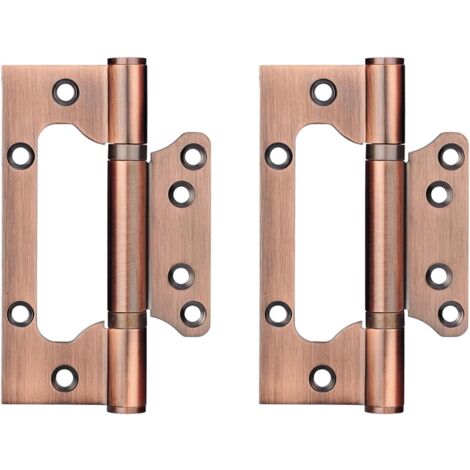 Stainless Steel Hinges,4 Inch Rectangular Leaf 100mm Door Hinges,Antique Red Copper，4pcs