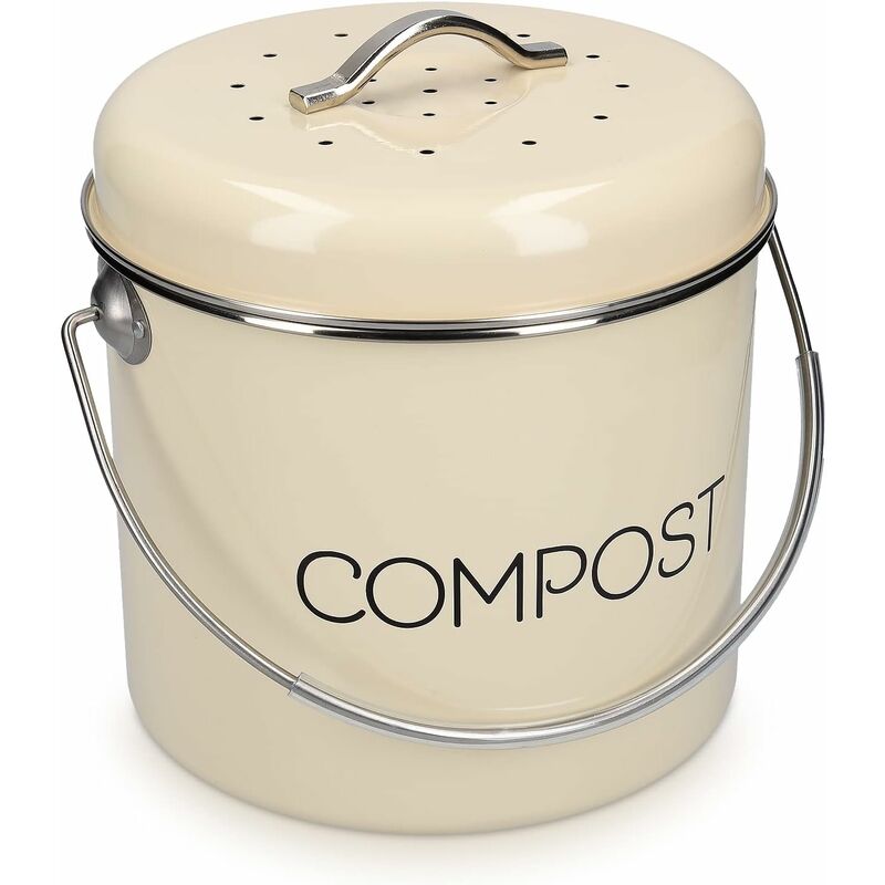 Stainless Steel Kitchen Compost Bin Compost Bin Kitchen Compost Bin Compost Bin Charcoal Filter Included