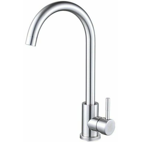 Stainless Steel Kitchen Faucet - 360° Swivel - Kitchen Sink Faucet - Single Lever Kitchen Sink Faucet - Matte