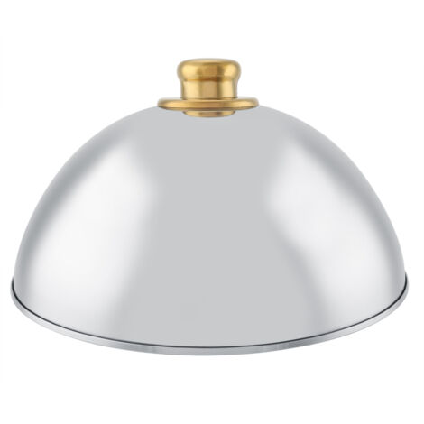Stainless Steel Kitchen Restaurant Dining Food Serving Platter Lid Dome Plate Cover (Large)