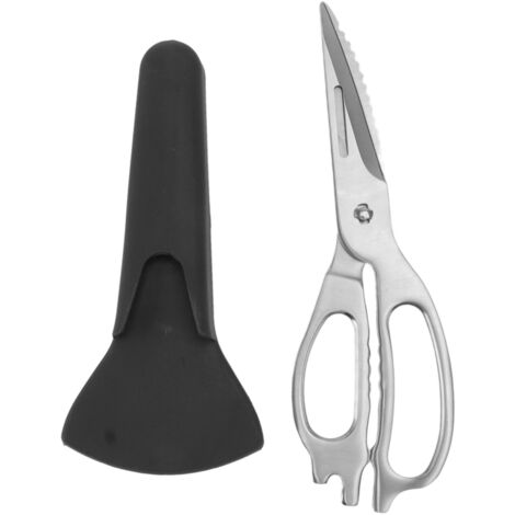 Stainless Steel Kitchen Scissors with Magnetic Scissors Sleeves Detachable Sharpness Heavy Duty Scissors for Barbecue
