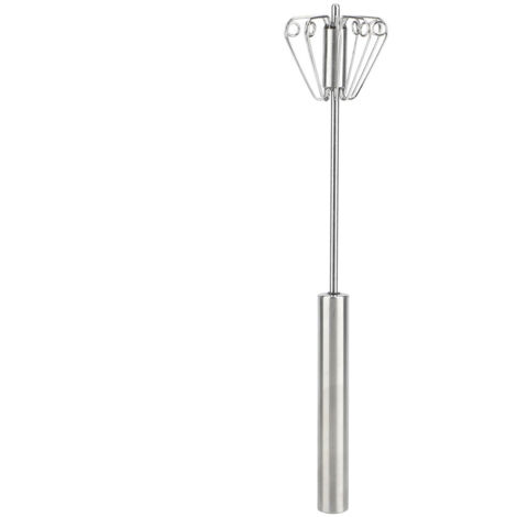 Stainless Steel Kitchen Semi-automatic Rotation Handheld Egg Blender Mixer Beater Cooking Tool