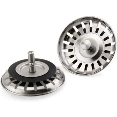 Stainless steel kitchen sink drain filter stopper, 78mm drain cover, improved kitchen waste filter stopper, 1 steel filter stopper for bathroom