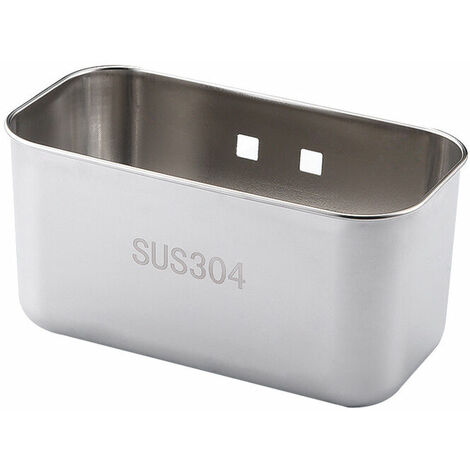 STAINLESS STEEL Kitchen Sink Sponge Holder Easy Installation, Adjustable Hanging Sponge Holder That Does Not Damage The Wall, Bath Sponge Holder Fits Most Round Faucets