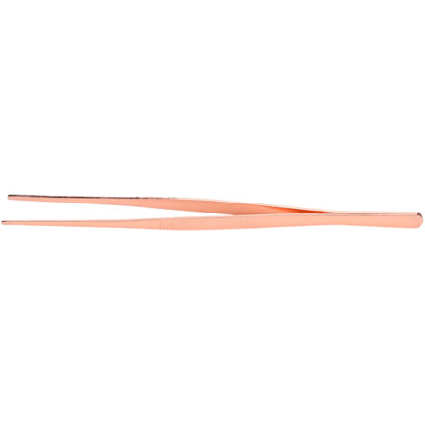 Stainless Steel Kitchen Tweezer Food Clip with Serrated Tip Cooking Tool for Home UseRose Gold