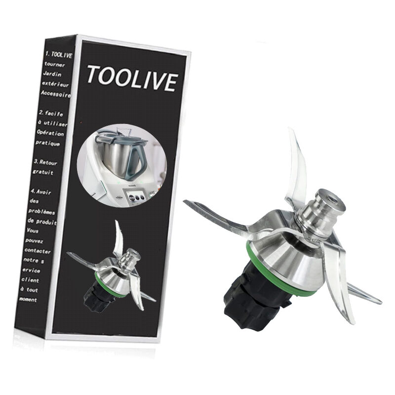 Dontodent - Stainless Steel Knife Replacement for Vorwerk Thermomix TM6 tm 6 with Seal Accessories Alternative Replacement Part for Bimby Food