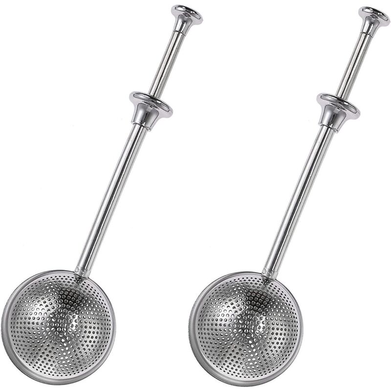 Stainless Steel Long Handle Tea Ball, 4-Piece Premium Tea Infuser Filter for Loose Leaf Tea, Reusable Fine Mesh Tea Interval Diffuser Strainer for