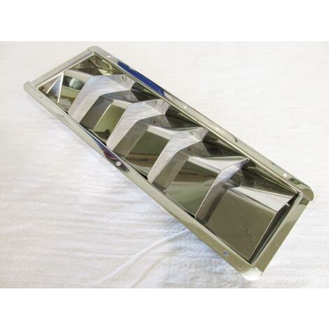 Stainless Steel Louvred Air Vent (326MM x 114MM Rectangular Grille Metal Duct)