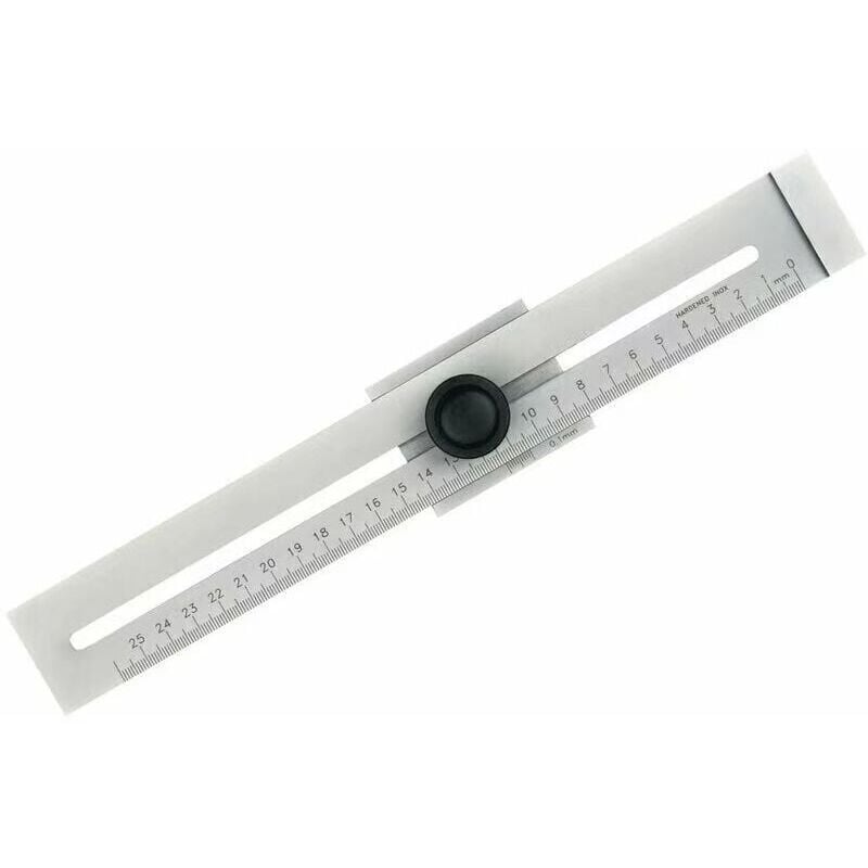 SNQ - Stainless Steel Marking Ruler Plage de mesure en métal 250 mm, 1 pièce