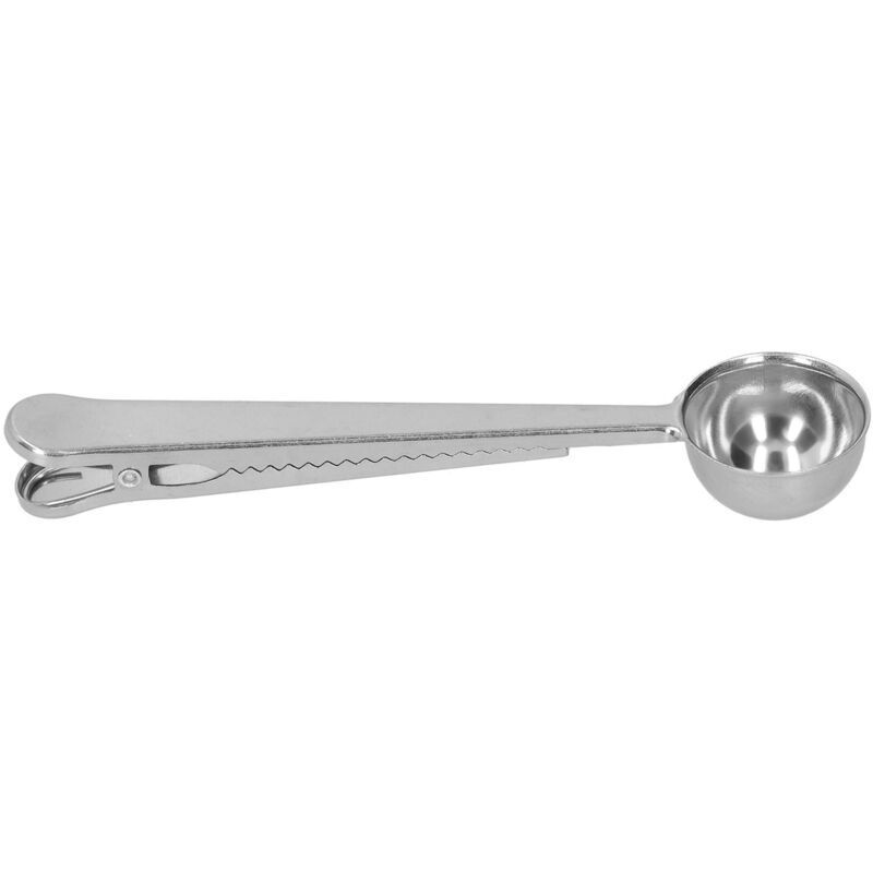 Tehtuy Stainless Steel Measuring Spoon With Sealing Clip, For Coffee, Powdered Milk, Tea, Portable Kitchen Utensils