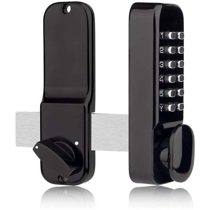 Linghhang - Stainless Steel Mechanical Door Lock with Keypads (Black)