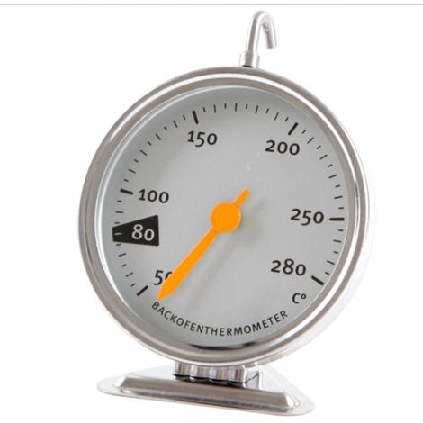 Stainless Steel Oven Thermometer Stand Up Dial Kitchen Baking Tool 50-280 Degrees Celsius
