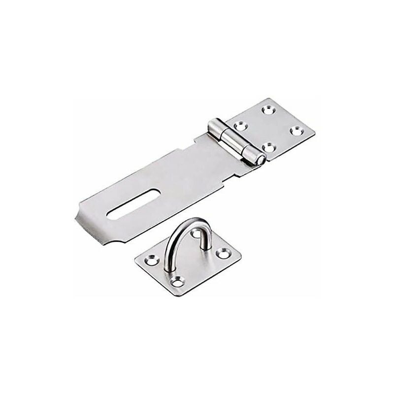 Stainless Steel Padlock Hasp, Heavy Duty Hasp & Clip with Screws, Door Clasp Door Lock Hangar Latch Padlock Clip