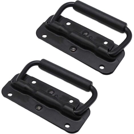 Stainless Steel Pull Handles Box Lifting Handle Toolbox Spring Folding Handle Stainless Steel Crate Handle Pull Handles Spring Folding Handles Stainless Steel 2 Pieces (100mm)