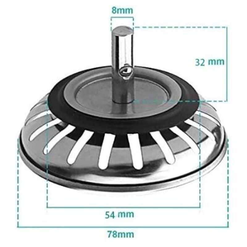 Image of Stainless steel pull-out basket, diameter 78&hellip;