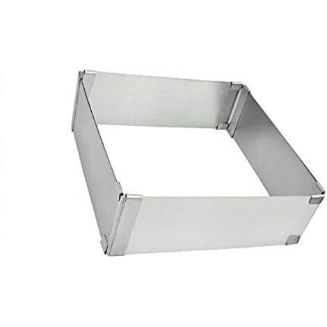 Stainless Steel Rectangular Pastry Frame Expandable Rectangular Pastry Mold Adjustable Rectangular Cake Mold Rectangular Cake Frame Adjustable Mousse Mold for Cake, Dessert