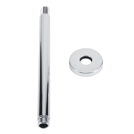 Stainless Steel Round Top Shower Arm Pipe Wall Mount for Bathroom Ceiling Shower Head (25 cm)