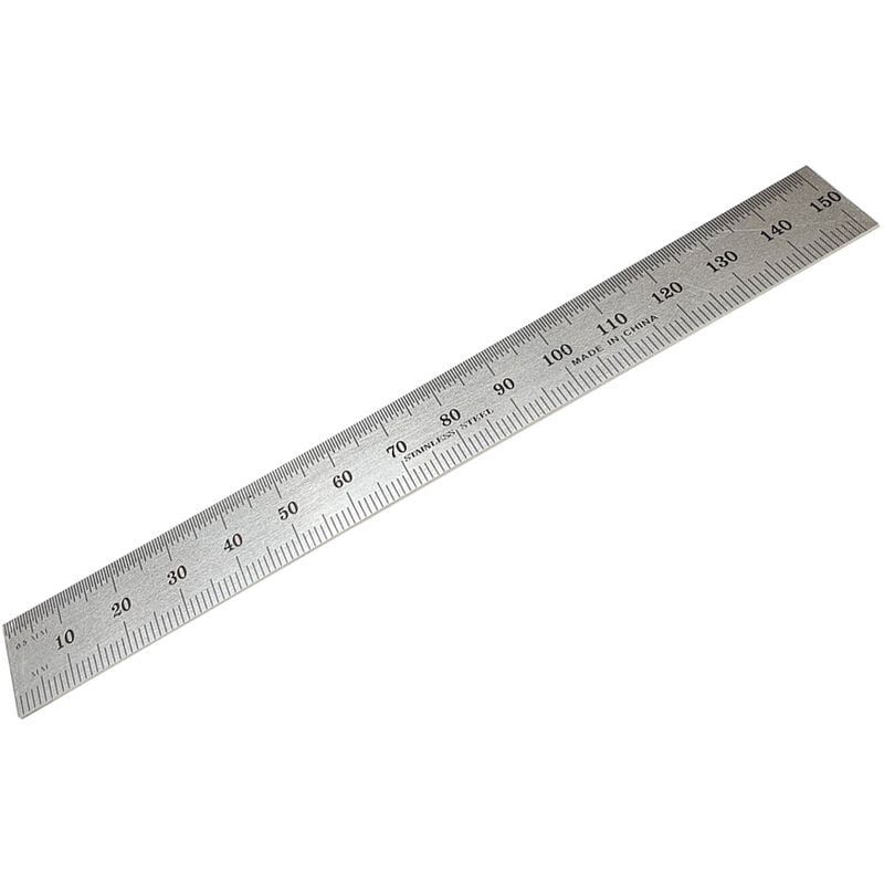 Stainless Steel Ruler 6 (150mm) Marked in Metric and Imperial 34-006-N