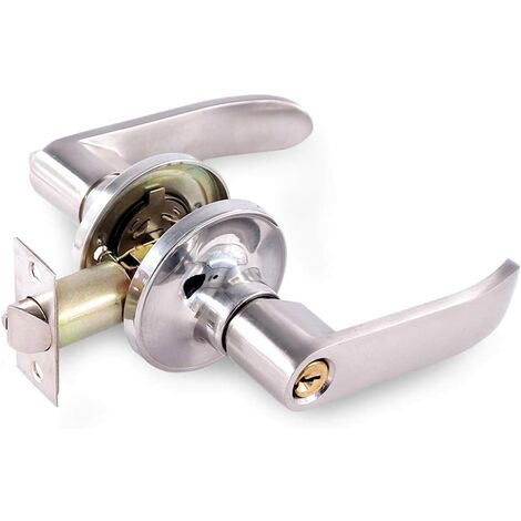Stainless Steel Rustproof Door Handle Lock Anti-Corrosion Handle Lever Ball Shape Hardware Knobs Lockset Indoor for Use of Entry,Passage,and Bathroom