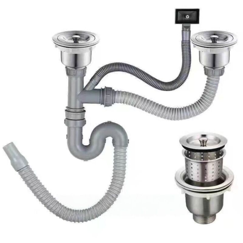 Image of Stainless Steel S-Bent Kitchen Sink Drip&hellip;