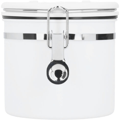 Stainless Steel Sealed Canister Coffee Flour Sugar Container Storage Jar with Release ValveS
