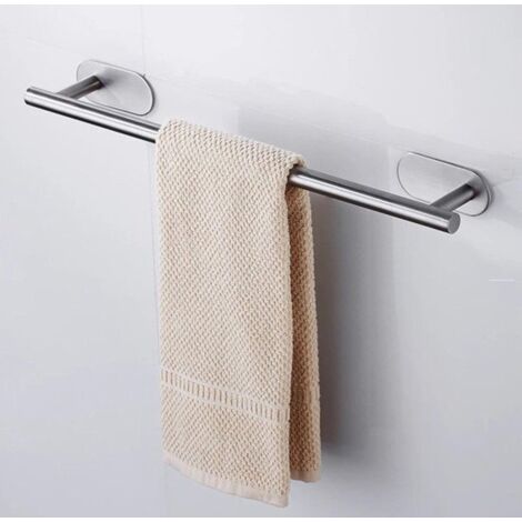Stainless Steel Self-Adhesive Bathroom Towel Bar Hole-Free Wall-Mounted Towel Rack Rust-Resistant Bathroom Towel Rack Bathroom Accessories- 40 cm