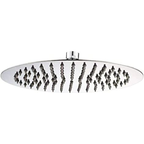 Stainless Steel Shower Head - Water Saving Shower, 20cm Round Shower Head, Universal Rain Shower Head 1/2 Inch Thread, 360° Swivel, 30° Tilt, Easy to Install LXQqxB2SEQ