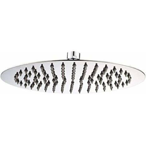 Stainless Steel Shower Head - Water Saving Shower, Round Shower Head (Diameter 15cm), Universal Rainfall Shower Head with 1/2 Inch Thread, 360° Swivel, 30° Tilt, Easy Installation