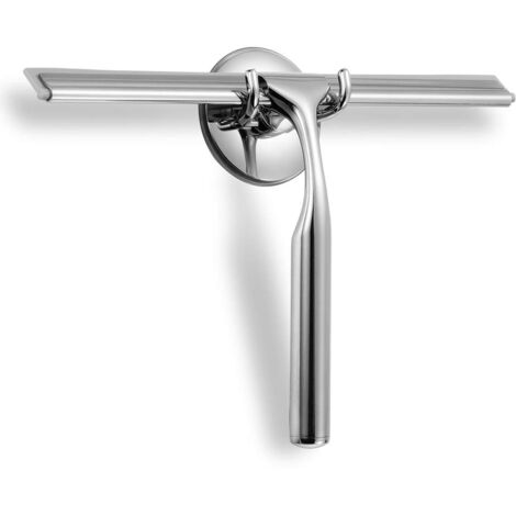 Stainless Steel Shower Squeegee with Suction Hook Multi Surface Cleaning