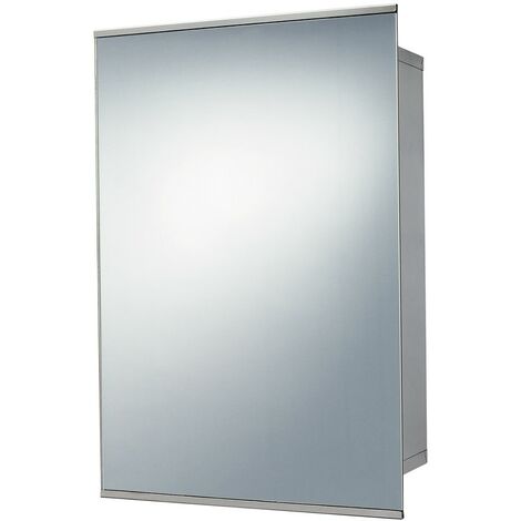 main image of "Stainless Steel Sliding Mirror Cabinet 340mm x 500mm x 160mm"