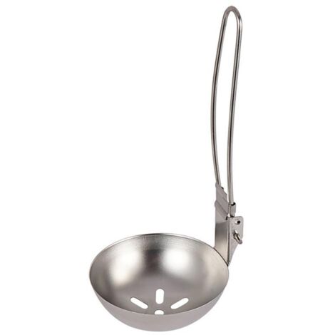 Stainless Steel Slotted Spoon with Folding Handle Kitchen Utensil Cooking Spoon for Cooking and Frying