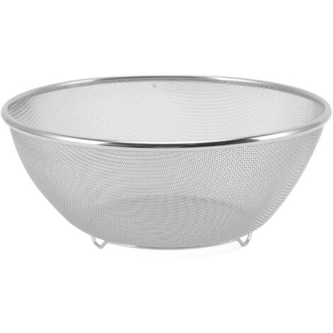 Stainless Steel Strainer Colander Fast Drainage 24CM Diameter Safe Food Grade Material Salad Bowl for Home Kitchen Mesh Screen