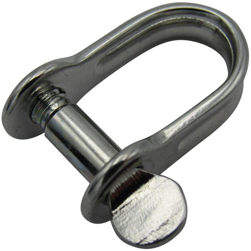 Securefix Direct - Stainless Steel Strip Dee Shackle 6MM (d Flat Rigging Marine Rope)
