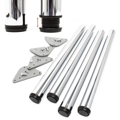 Stainless Steel Table Legs Set Of 4 Chrome Furniture Foot