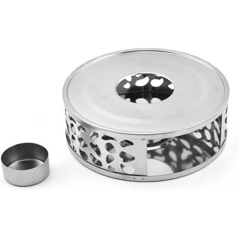 Stainless steel tea candle holder, suitable for teapots and coffee warmers - compatible with all tea candles and teapots.