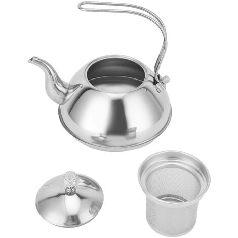 Stainless Steel Teapot with Tea Infuser Thickened NonMagnetic Kettle for Home Office(2L )