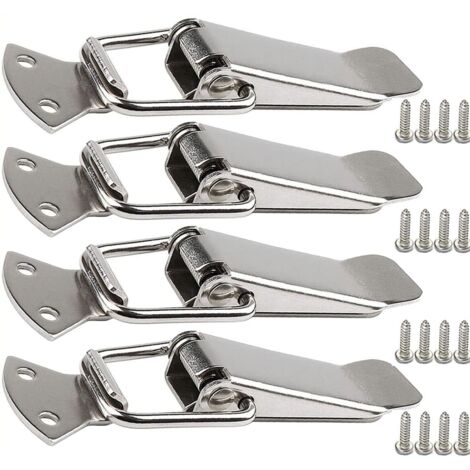 Stainless Steel Tension Clasp Screw Lever Spring Latch Clamp Clip Toolbox Closure Lock